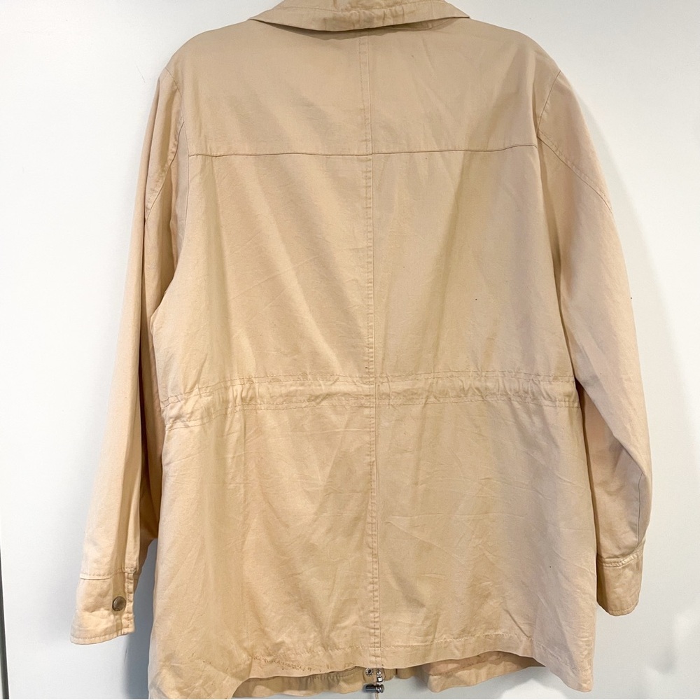 Charlotte Russe Plus Cream Lightweight Drawstring Jacket 1X - Picture 5 of 6